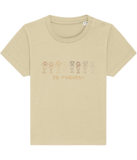 Baby Girls Organic Cotton T Shirts | Be Friends Stick Girls - Vegan Ink