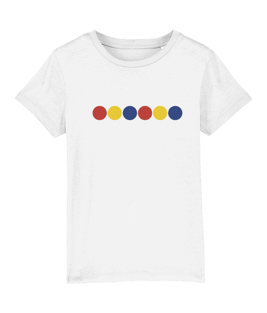 Red Yellow Blue Circles Organic Cotton T Shirt - Buy any 3 get 10% off