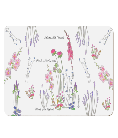 Place Mats with wild flowers, herbs design. 
