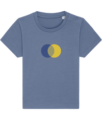 Baby Toddler Blue Yellow Makes Green Organic Cotton T Shirt - Buy any 3 get 10% off