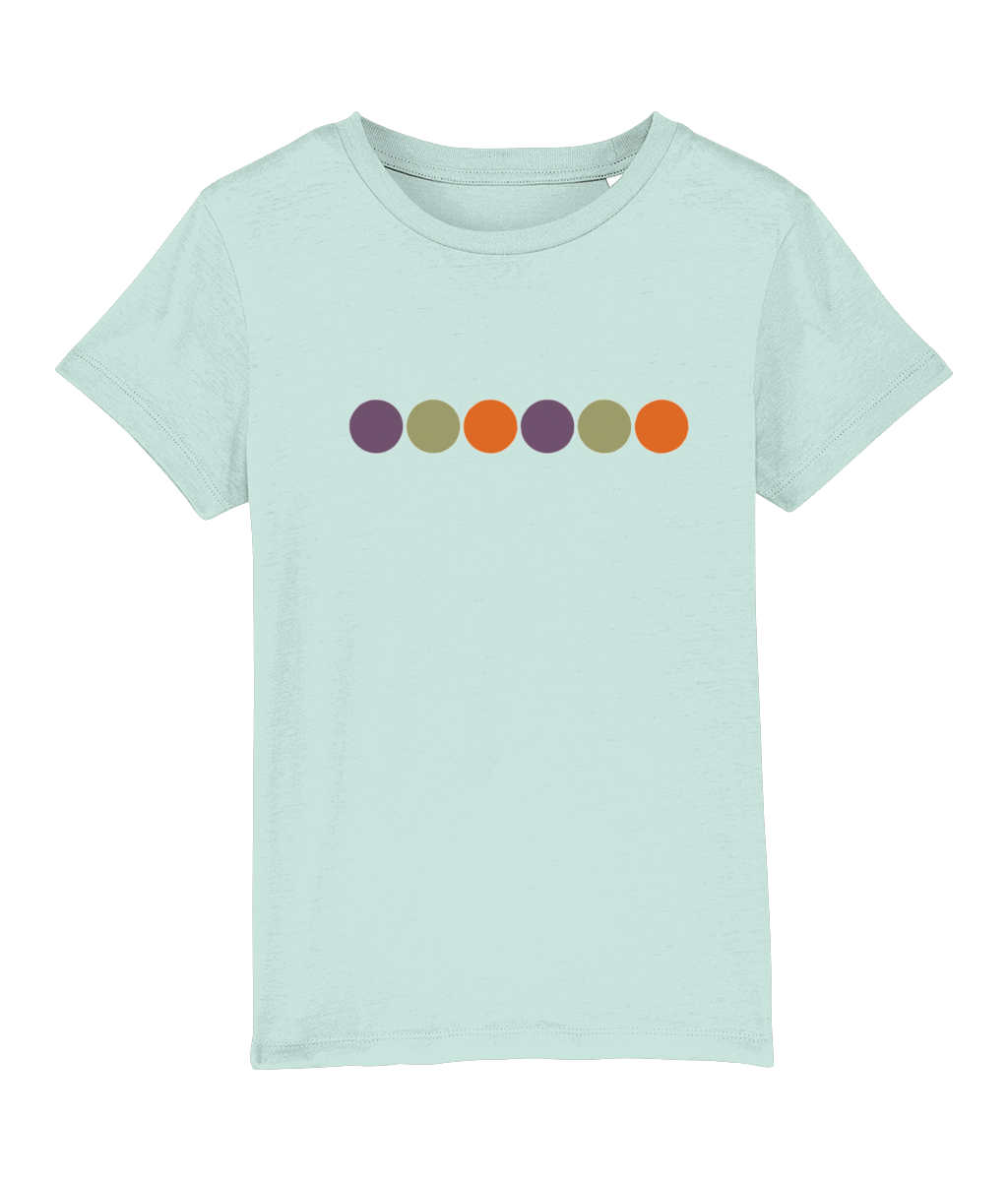 Prurple Green Orange Circles Organic Cotton T Shirt - Buy any 3 get 10% off