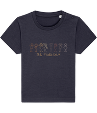 Baby Girls Organic Cotton T Shirts | Be Friends Stick Girls - Vegan Ink