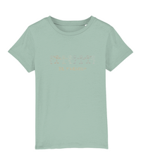 Boys Organic Cotton T Shirt | Be Friends Stick Men Motif - Vegan Ink