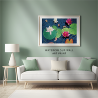 Waterlily Botanical Fine Art Print - Serene Nature-Inspired Artwork