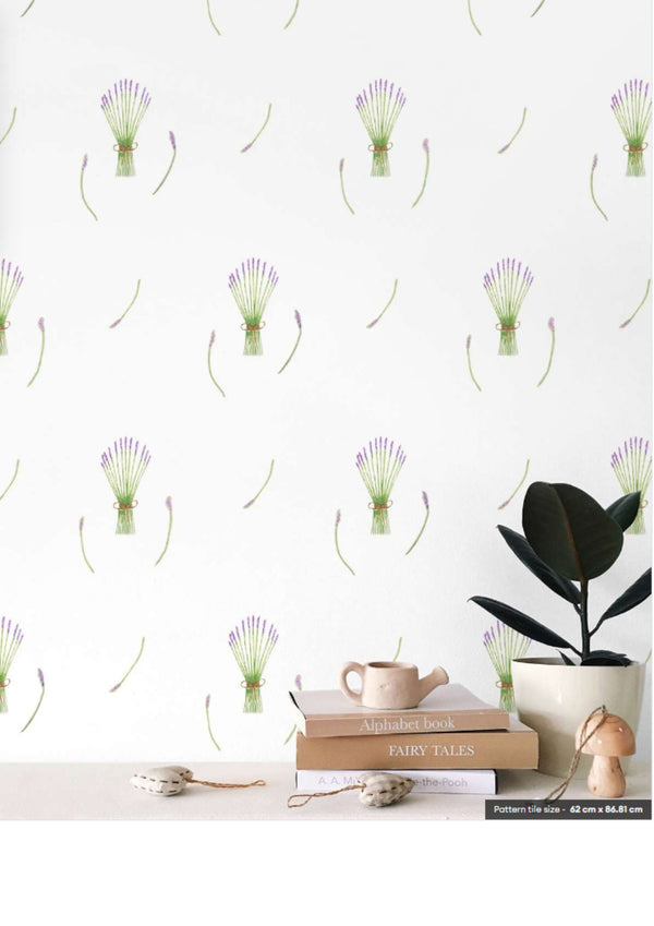 Lavender floral wallpaper, wallpaper