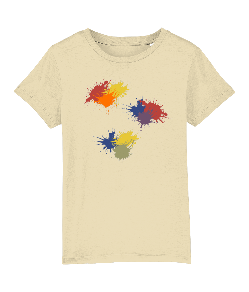 Multi Paint Splash Organic Cotton T Shirt - Buy any 3 get 10% off