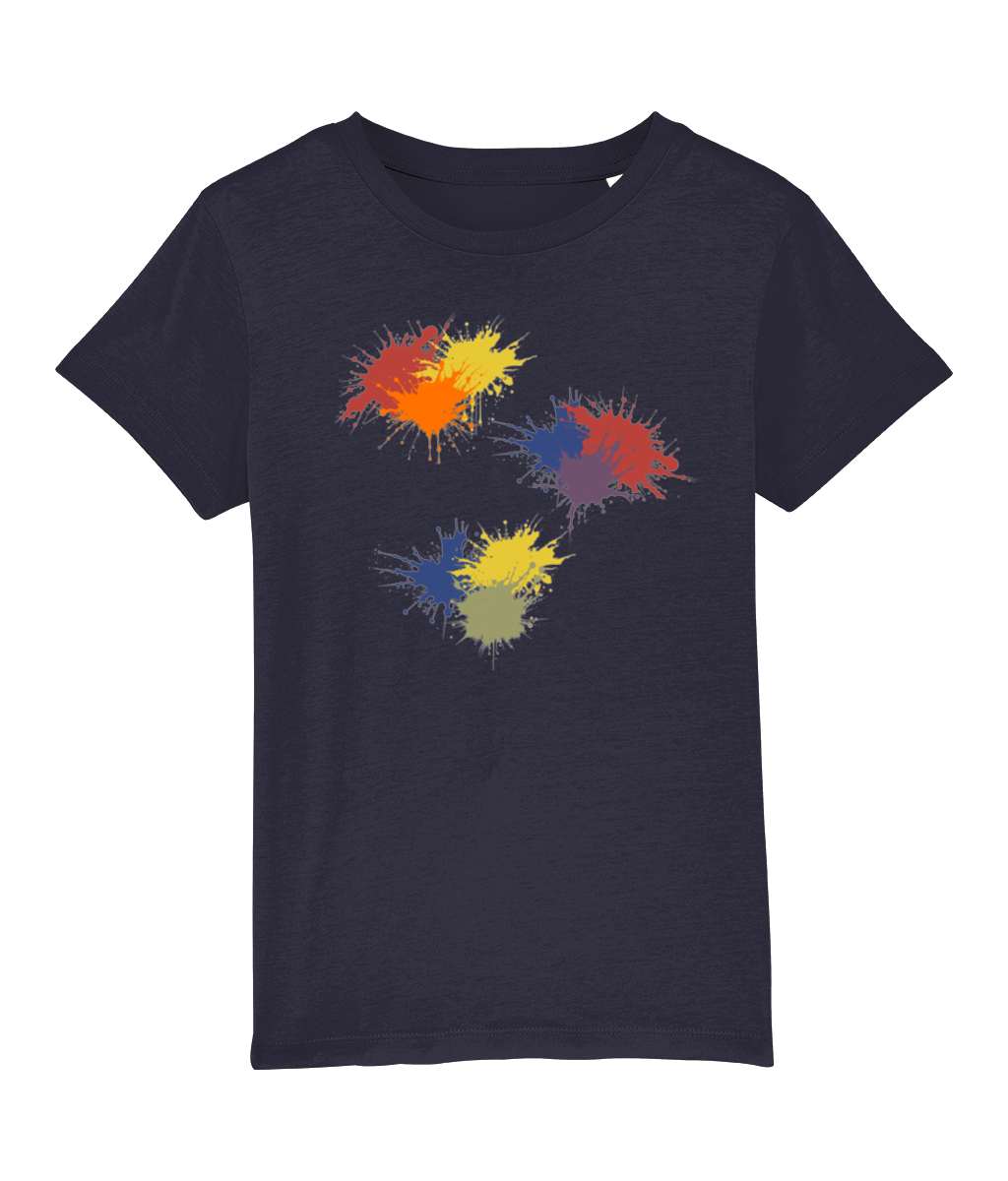 Multi Paint Splash Organic Cotton T Shirt - Buy any 3 get 10% off