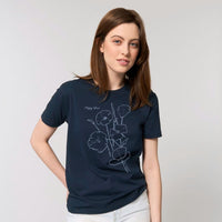 Vegan Organic Cotton  T-shirt Poppy Love