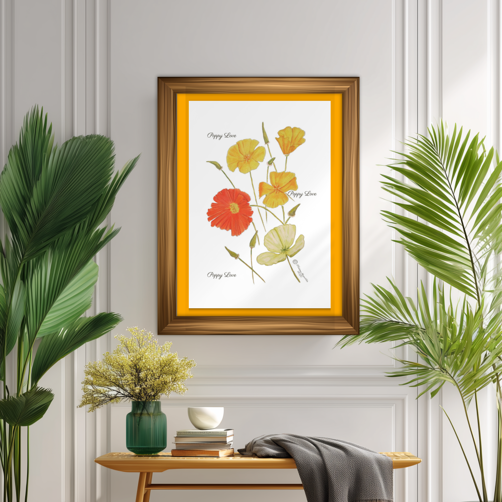 Poppy Love Floral Fine Art Print