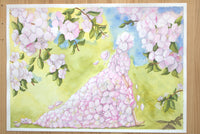 Runaway Bride – Hydrangea Inspired, Original Watercolour Art.