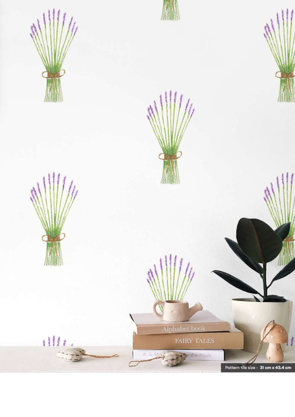 Lavender floral wallpaper, wallpaper