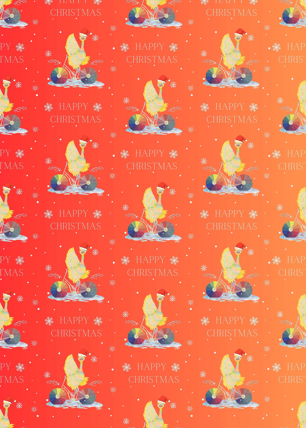 Ophelia Red Christmas Wrapping Paper