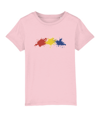 Red Yellow Blue Paint Splash Organic Cotton T Shirts - Buy any 3 get 10% off