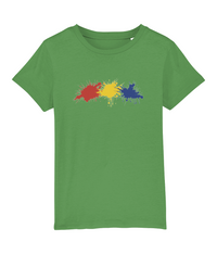 Red Yellow Blue Paint Splash Organic Cotton T Shirts - Buy any 3 get 10% off