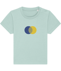 Baby Toddler Blue Yellow Makes Green Organic Cotton T Shirt - Buy any 3 get 10% off
