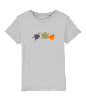 Purple Green Orange Paint Splash Organic Cotton T Shirt - Buy any 3 get 10% off