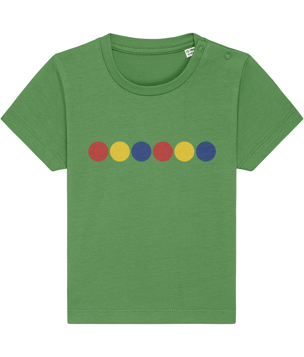 Red Yellow Blue Circles Baby Toddler Organic Cotton T Shirt - Buy any 3 get 10% off