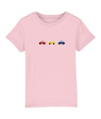 Red Yellow Blue Cars Organic Cotton T Shirt - Buy any 3 get 10% off