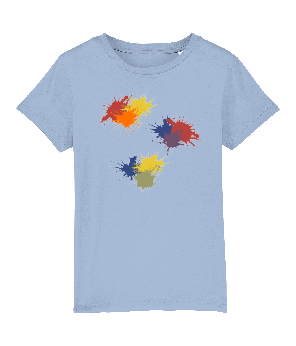 Multi Paint Splash Organic Cotton T Shirt - Buy any 3 get 10% off