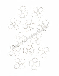 Black and white floral outlines on a white background for free downable print