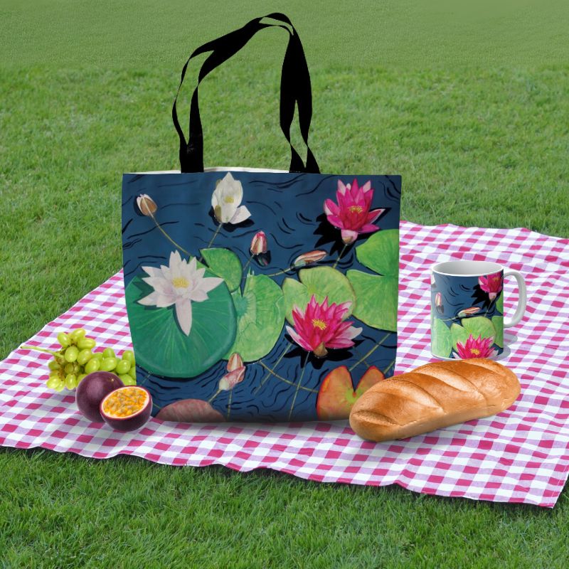 Waterlilies Canvas Tote Bag