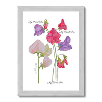 My Sweet Pea -  Antique Framed Print