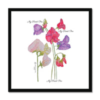 My Sweet Pea - Natural Framed Print