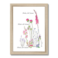 Herbs Not Weeds - Purple Framed Print
