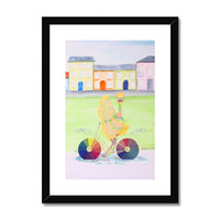 Ophelia Ostrich Colourful Village Framed & Mounted Prints