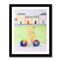 Ophelia Ostrich Colourful Village Framed Prints