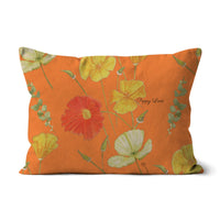 Poppy Love Orange Cushion