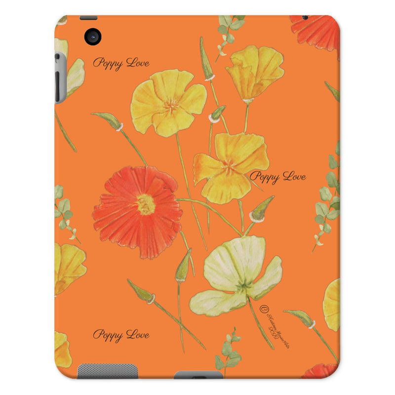 Poppy Love Orange Tablet Cases
