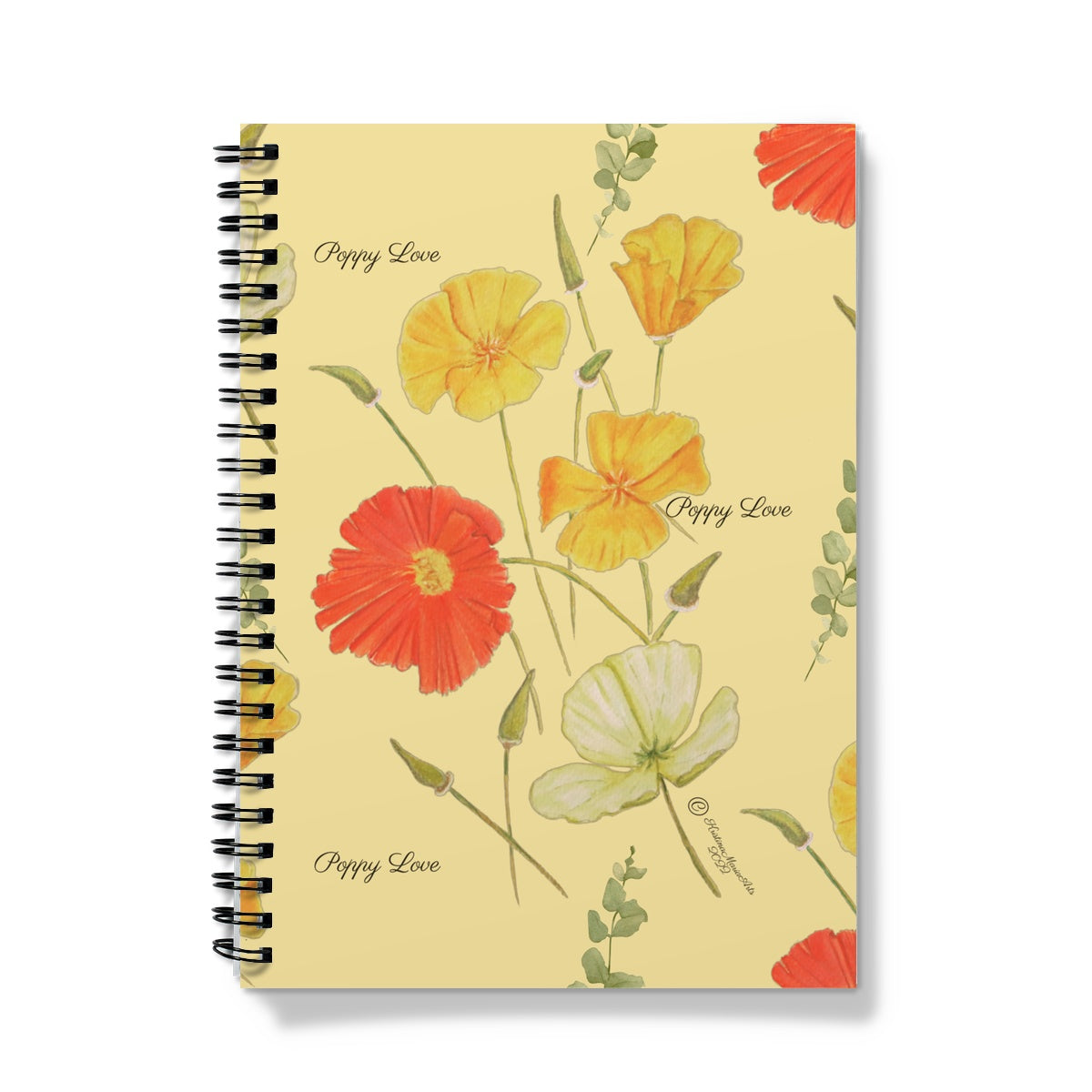 Poppy Love Gold Notebook