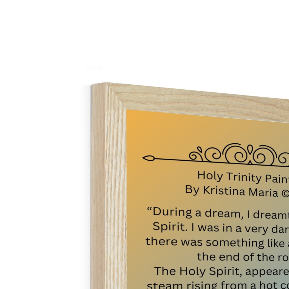 Holy Trinity with writing Framed Print
