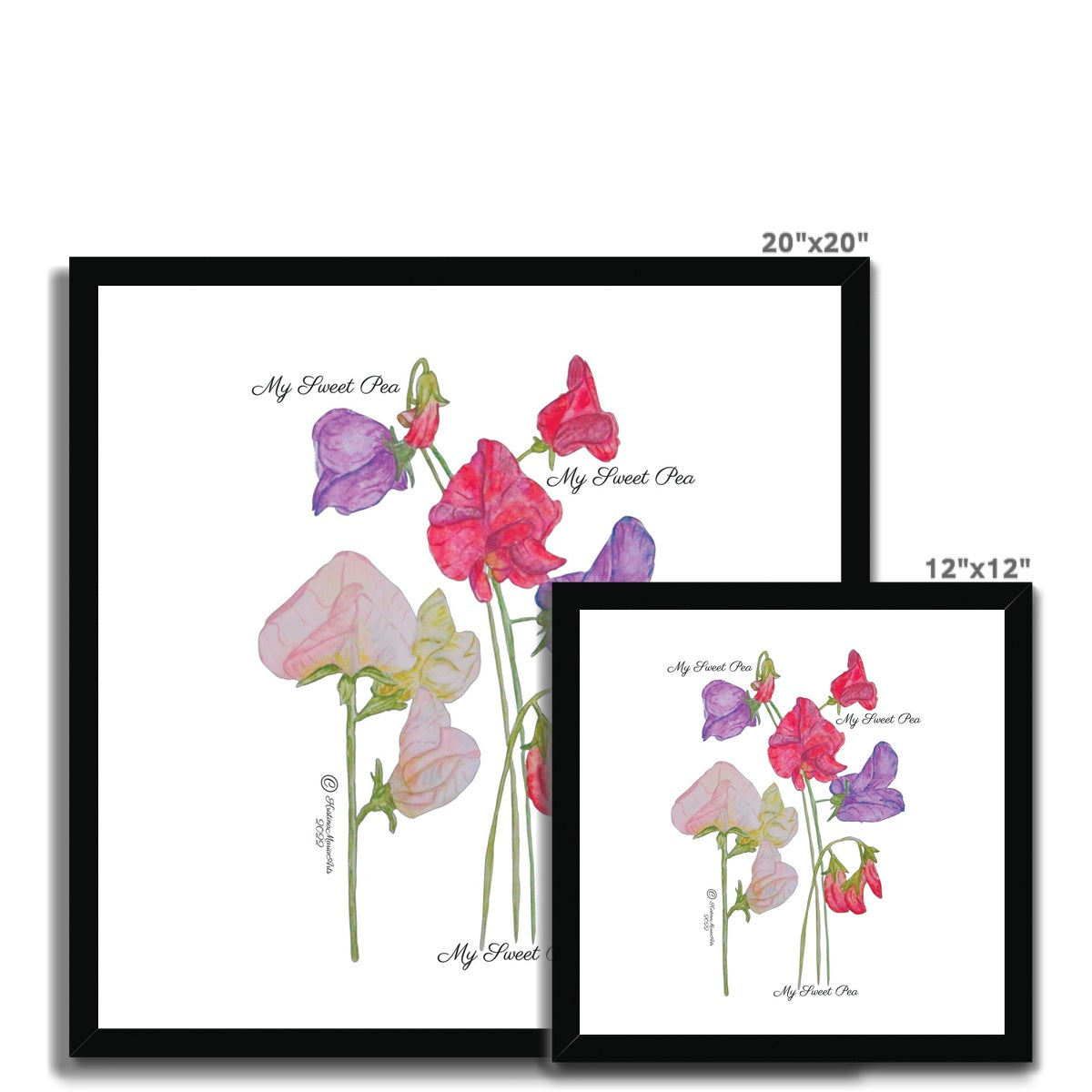 My Sweet Pea - Natural Framed Print