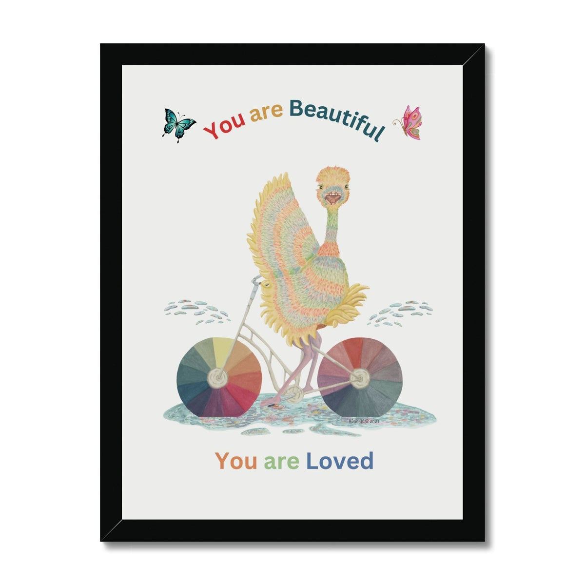 Ophelia Ostrich | Nordic Colour | Framed Prints