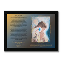 Jesus in Garden of Gethsemane with writing  Framed Print