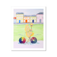 Ophelia Ostrich Colourful Village Wall Art Poster