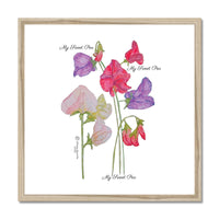 My Sweet Pea - Natural Framed Print