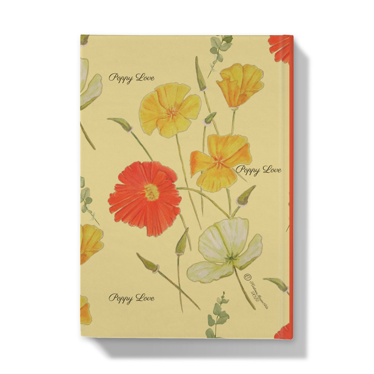 Poppy Love Gold Hardback Journal