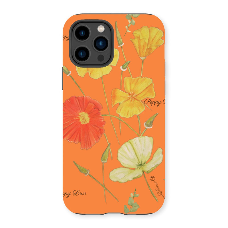 Poppy Love Orange Tough Phone Case