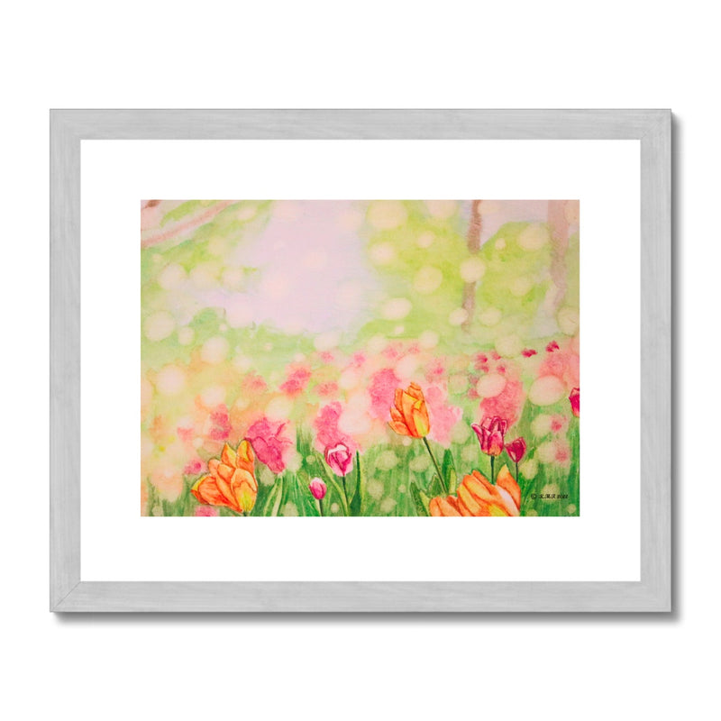 Wild Tulips Antique Framed & Mounted Print