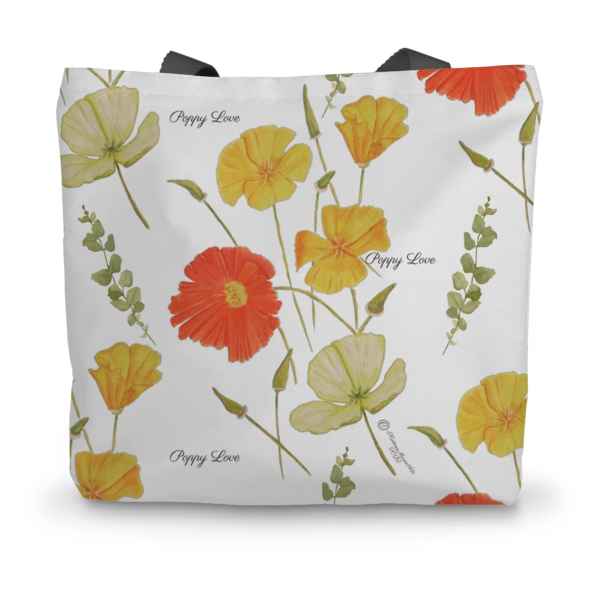 Poppy Love Canvas Tote Bag