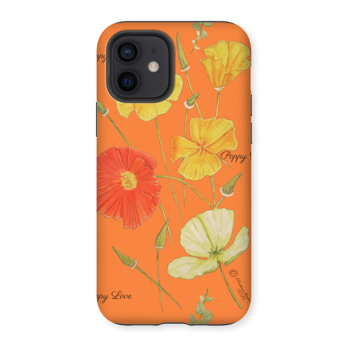 Poppy Love Orange Tough Phone Case