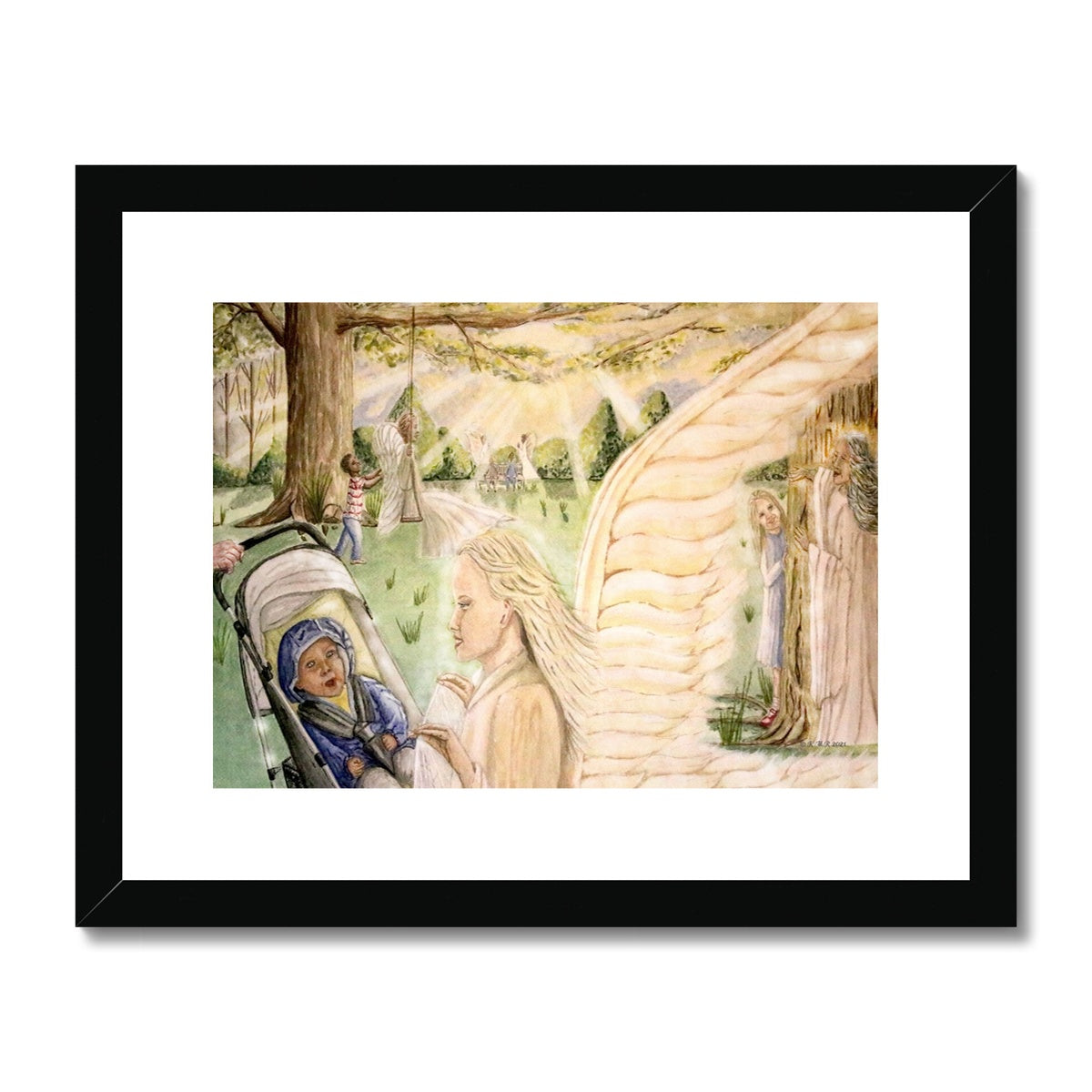 Guardian Angels Framed & Mounted Print