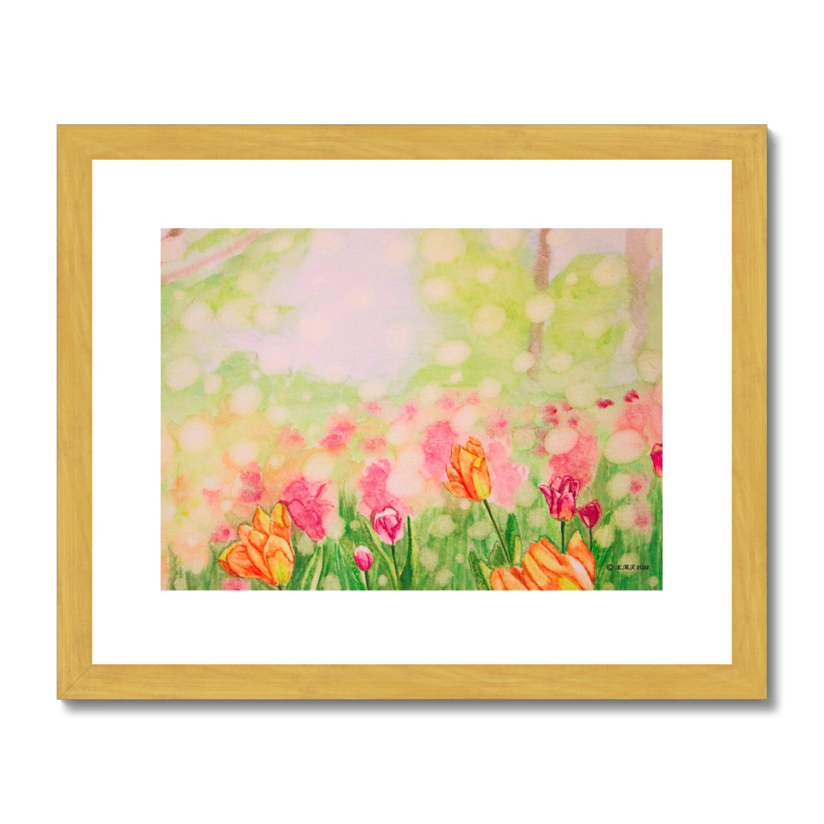 Wild Tulips Antique Framed & Mounted Print