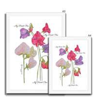 My Sweet Pea - Framed Print | Black, White or Natural Frame