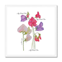 My Sweet Pea - Natural Framed Print