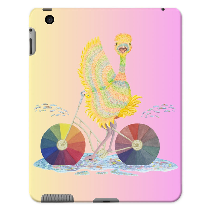 Ophelia Ostrich Yellow and Pink iPad Tablet Cases