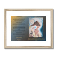 Jesus in Garden of Gethsemane with writing  Framed & Mounted Print